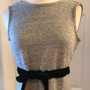 J.CREW PETITE A-LINE DRESS WITH VELVET TIE SIZE P2